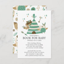 Tribal Woodland Wild One Baby Shower Book for Baby