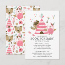 Tribal Woodland Wild One Baby Shower Book for Baby