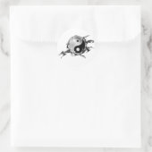 Tribal Yin Yang Runder Aufkleber (Tasche)