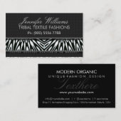 Tribal Zebra Muster Moderne Visitenkarten Visitenkarte (Vorne/Hinten)