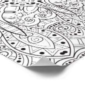 Tribal Zendoodle Design 2 Poster (Ecke)