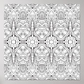 Tribal Zendoodle Design 2 Poster (Vorne)