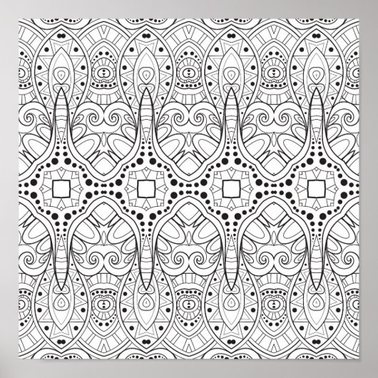 Tribal Zendoodle Design 2 Poster (Vorne)