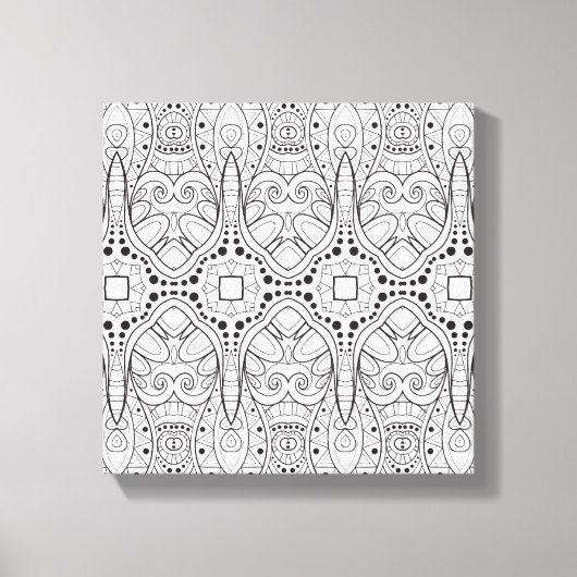 Tribal Zendoodle Design 6 Leinwanddruck (Vorderseite)