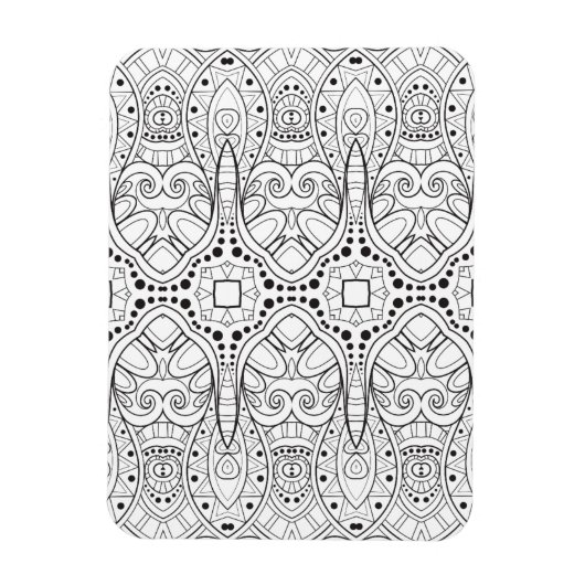 Tribal Zendoodle Design Magnet (Vertikal)