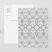 Tribal Zendoodle Design Postkarte (Vorne/Hinten)