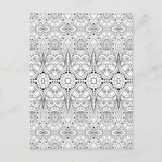Tribal Zendoodle Design Postkarte (Vorderseite)