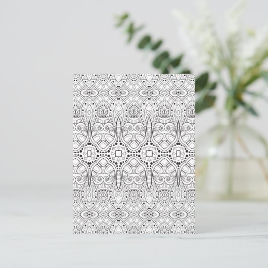 Tribal Zendoodle Design Postkarte (Stehend Vorderseite)