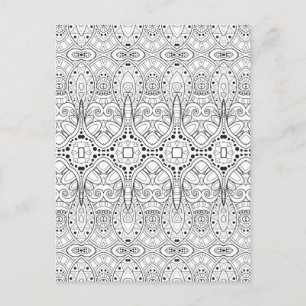 Tribal Zendoodle Design Postkarte