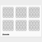 Tribal Zendoodle Design Quadratischer Aufkleber (Blatt)