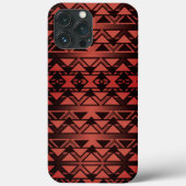 Tribal ZigZag Dreiecke auf Gradienten Dunkler Lach Case-Mate iPhone Hülle (Rückseite)