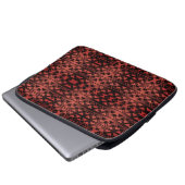 Tribal ZigZag Dreiecke auf Gradienten Dunkler Lach Laptopschutzhülle (Vorne Knopf)