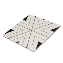 Tribal Zuhause Black & White Fliese