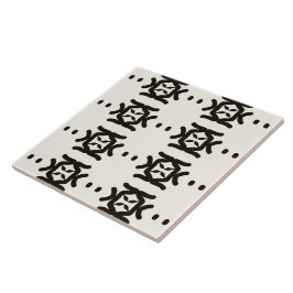 Tribal Zuhause Zen Garden Walk Black & White Fliese