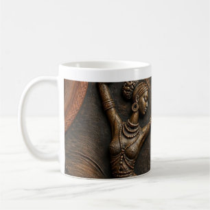 Tribalafrikanisches Erbe skulpturale Kunst Kaffeetasse