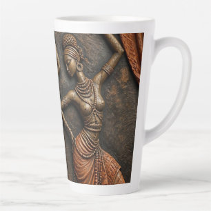Tribalafrikanisches Erbe skulpturale Kunst Milchtasse