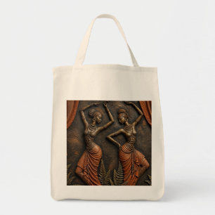 Tribalafrikanisches Erbe, skulpturale Kunst Tragetasche