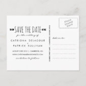 TRIBALARROWS PATTERN-FOTO SAVE THE DATE POSTCARD ANKÜNDIGUNGSPOSTKARTE (Rückseite)