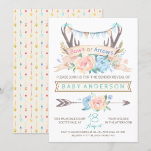 Tribale Antlergeschlecht-Enthüllung-Baby-Shower-Ei Einladung