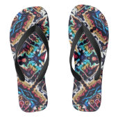 Tribale geometrische Farben Badesandalen (Fußbett)