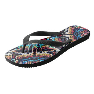 Tribale geometrische Farben Badesandalen