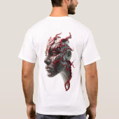 Tribale Gesichtshaut Blutgefäße Abstrakte Kunst T-Shirt (Rückseite)
