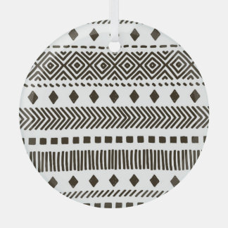 Tribale Rhythmen: Ethnische geometrische Muster Ornament Aus Glas