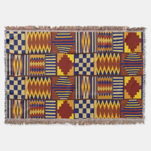 Tribale Volkskunst - Rost Navy Gelb Decke