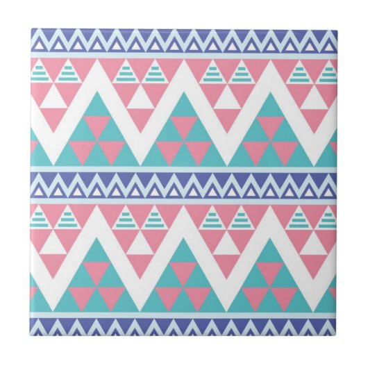 Tribaler Aztec-Farbmuster Fliese (Vorderseite)