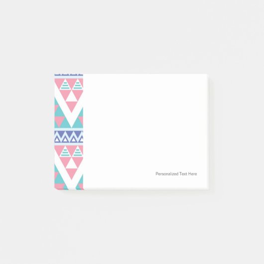 Tribaler Aztec-Farbmuster Post-it Klebezettel (Vorderseite)