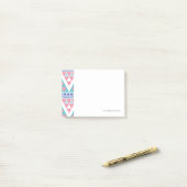Tribaler Aztec-Farbmuster Post-it Klebezettel (Auf Schreibtisch)