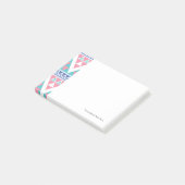 Tribaler Aztec-Farbmuster Post-it Klebezettel (angewinkelt)