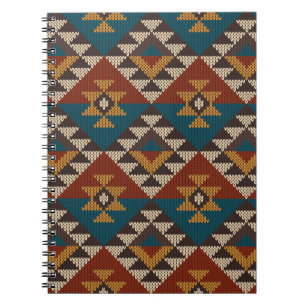 Tribales Azteken-Wollstricktextur. Notizblock