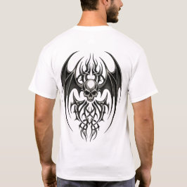 Tribales Schädel-Emblem T-Shirt