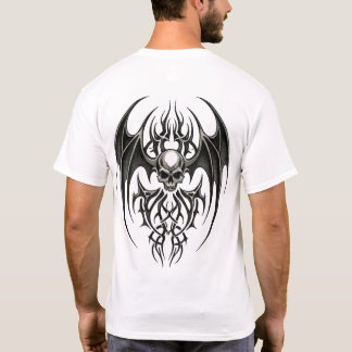 Tribales Schädel-Emblem T-Shirt