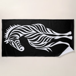 Tribales Zebrasilhouette Minimales Tierdesign Strandtuch
