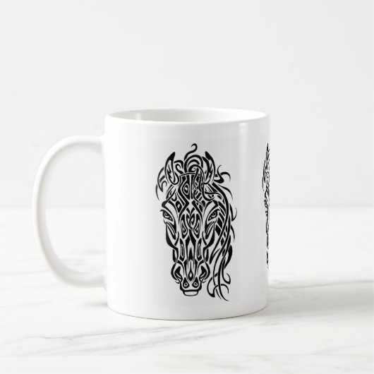 Tribalized Pferd Kaffeetasse (Links)