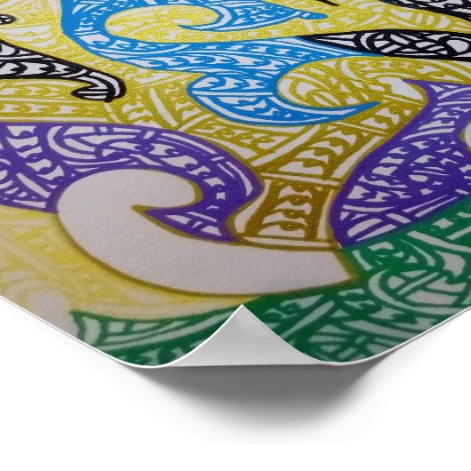 Tribe2 Maori Art by Roger R Whiteside Poster (Ecke)