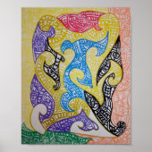 Tribe2 Maori-Kunst von Roger R Whiteside Poster (Vorne)