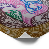 Tribe3 Abstract Maori Kowhaiwhai by RRW Poster (Ecke)