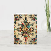 Tribe-Karte des amerikanischen Ethnic Art Dankeskarte (Rückseite)