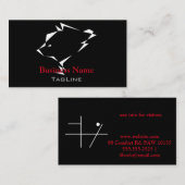 TribeBear Red auf Black Business Card Visitenkarte (Vorne/Hinten)