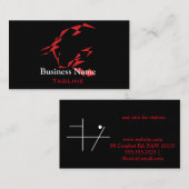 TribeBull Red auf Black Business Card Visitenkarte (Vorne/Hinten)
