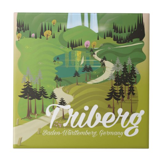 Triberg, Baden-Württemberg, Deutschland Fliese (Vorderseite)