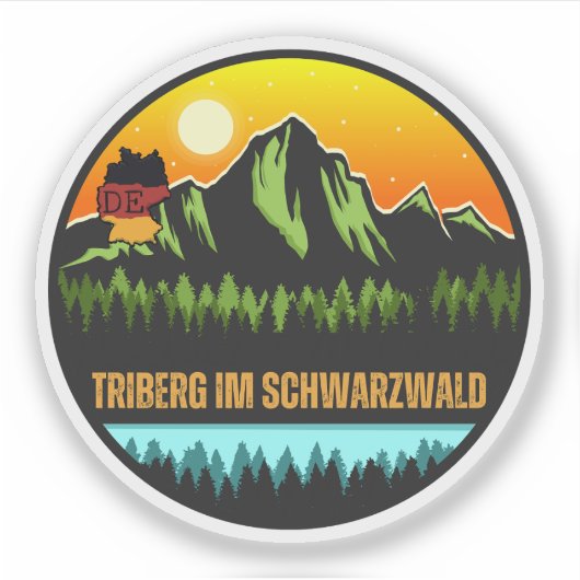 Triberg im Schwarzwald, Baden-Württemberg Deutschl Aufkleber (Vorderseite)