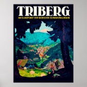 Triberg im Schwarzwald, Blick aus dem schwarzen Wa Poster (Vorne)