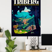 Triberg im Schwarzwald, Blick aus dem schwarzen Wa Poster (Heimbüro)
