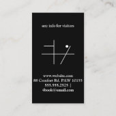 TribeWolf White Visitenkarte (Rückseite)