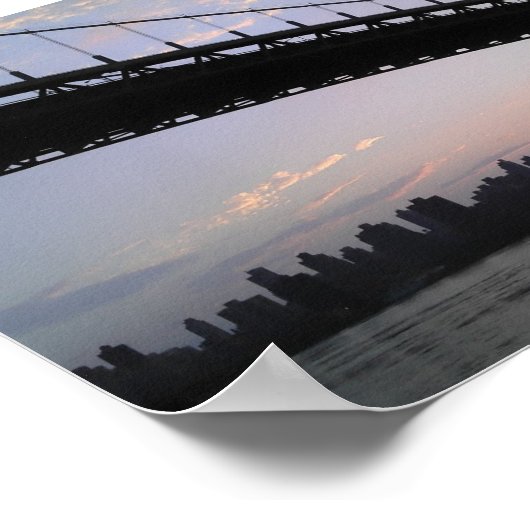 Triborough and Hell Gate Bridges Panorama Poster (Ecke)