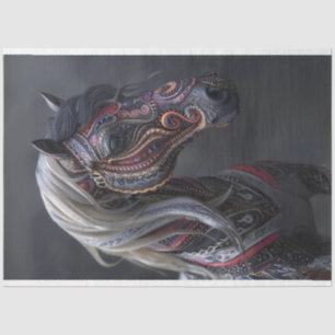 Tribunal Lila Painted Indian Horse Decoupage Seidenpapier